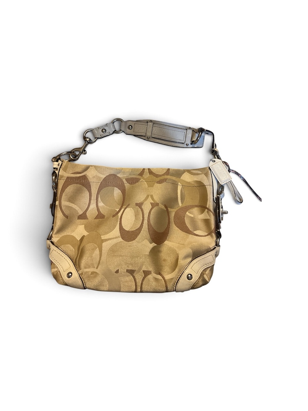 Coach Beige/Tan Signature Canvas Shoulder Bag